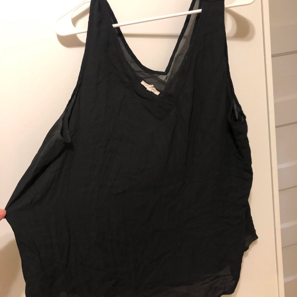 Maurices Black Tank Top/Sleeveless Blouse 1x